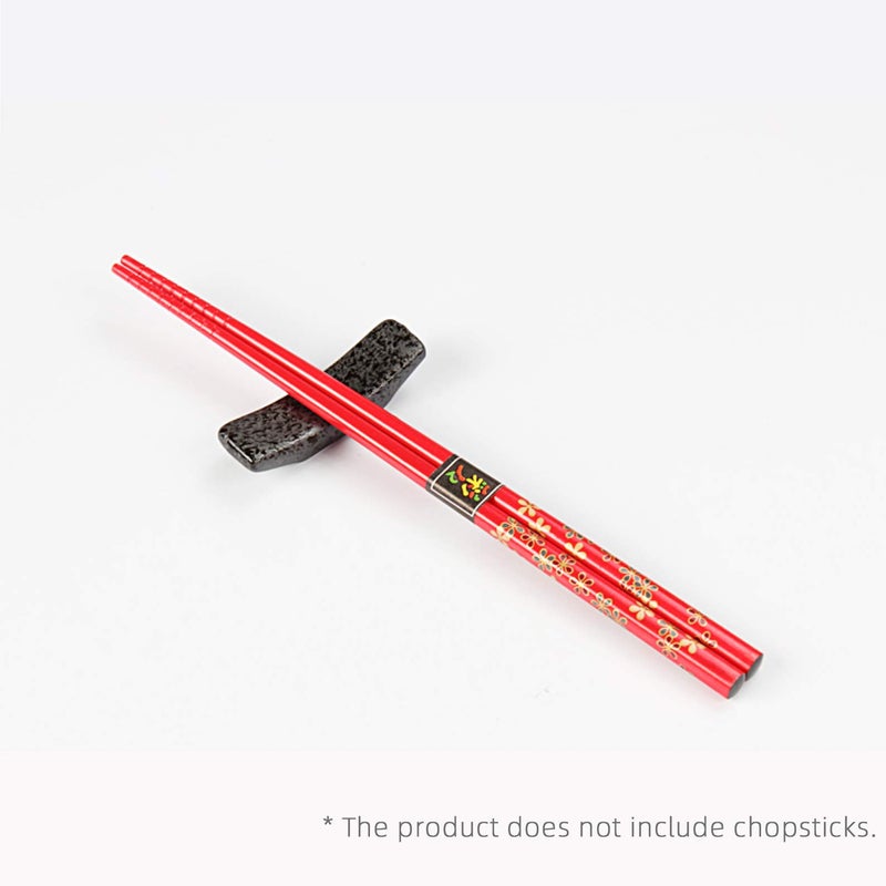 Youda Chopsticks Holder Set of 4 Ceramic Chopstick Stand Rest Rack Spoon Fork Knife Holder Set(Black) - Image 4